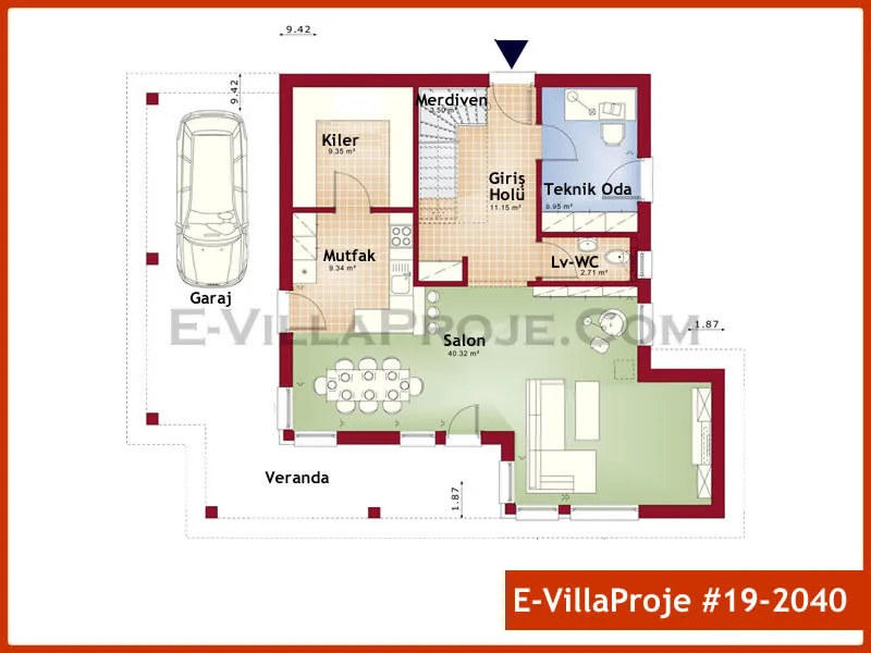 Ev Villa Proje #19 – 2040 Ev Villa Projesi Model Detayları