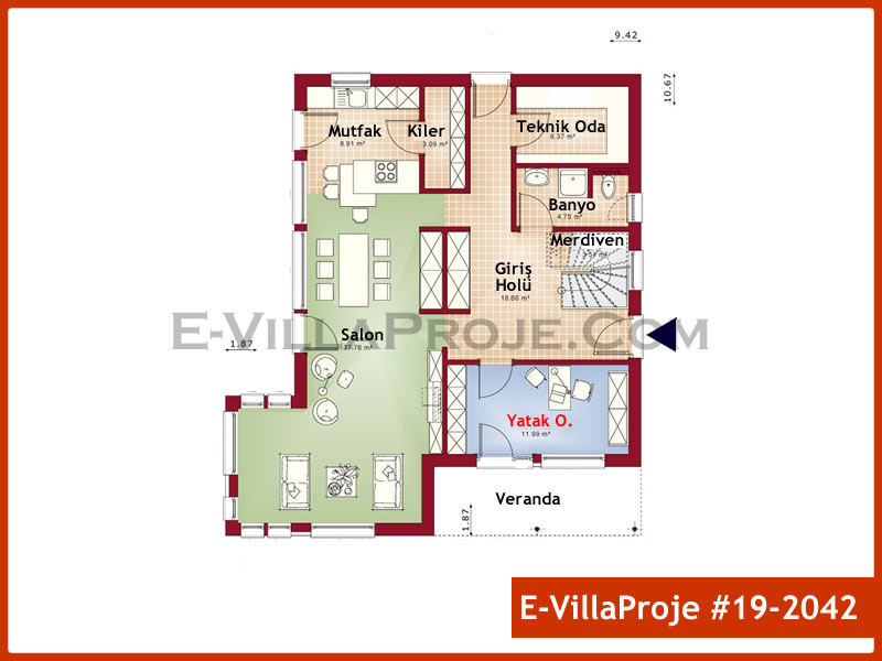 Ev Villa Proje #19 – 2042 Ev Villa Projesi Model Detayları