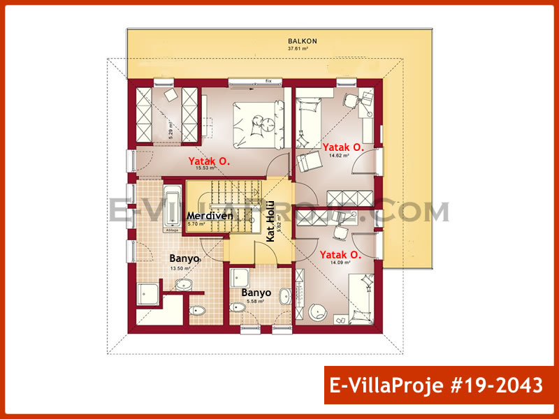 Ev Villa Proje #19 – 2043 Ev Villa Projesi Model Detayları