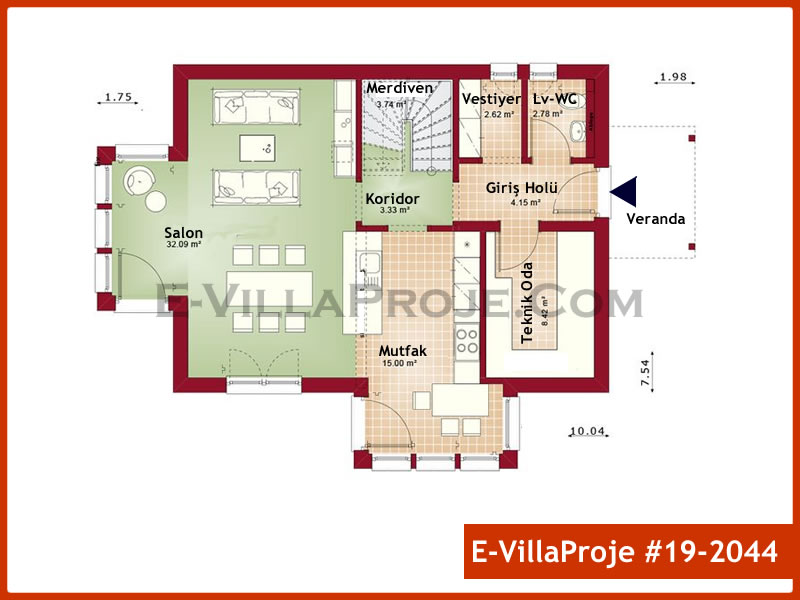 Ev Villa Proje #19 – 2044 Ev Villa Projesi Model Detayları