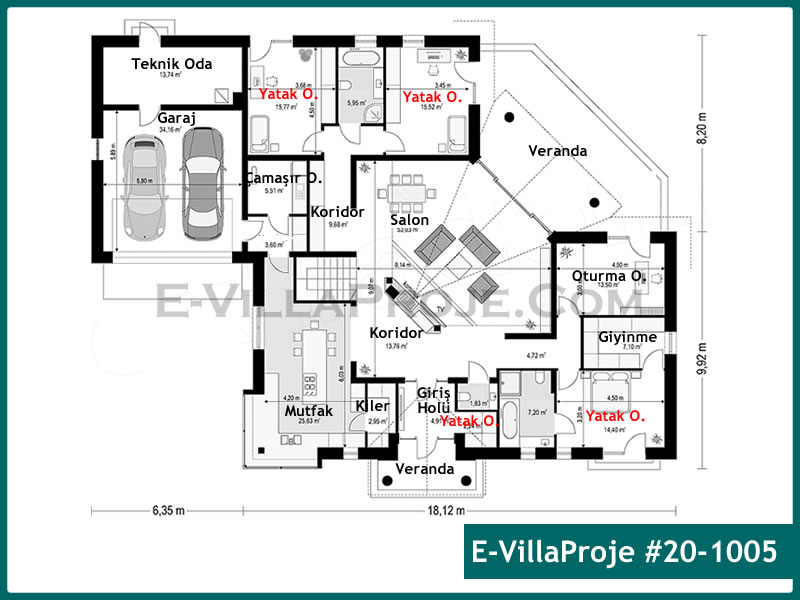 Ev Villa Proje #20 – 1005 Ev Villa Projesi Model Detayları