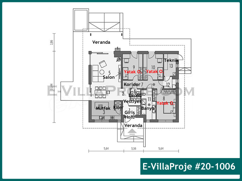 Ev Villa Proje #20 – 1006 Ev Villa Projesi Model Detayları