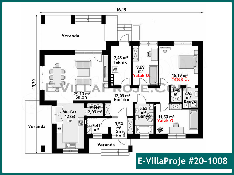 Ev Villa Proje #20 – 1008 Ev Villa Projesi Model Detayları