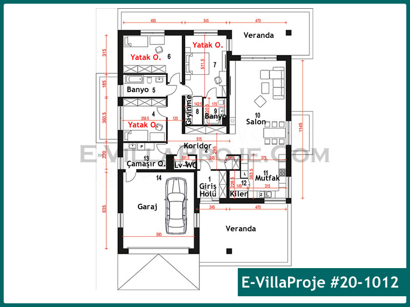 Ev Villa Proje #20 – 1012 Ev Villa Projesi Model Detayları