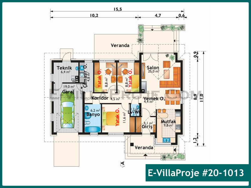 Ev Villa Proje #20 – 1013 Ev Villa Projesi Model Detayları