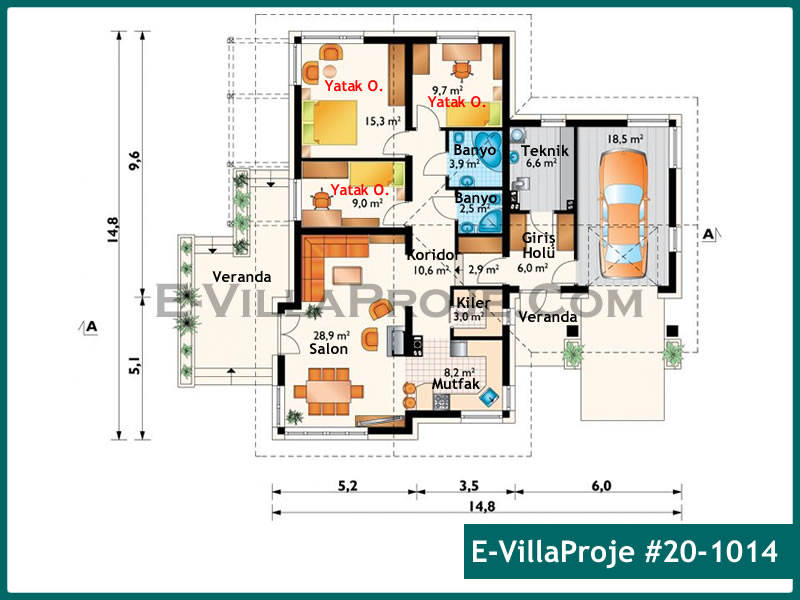 Ev Villa Proje #20 – 1014 Ev Villa Projesi Model Detayları