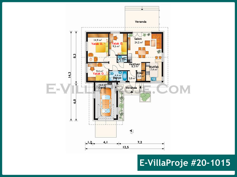 Ev Villa Proje #20 – 1015 Ev Villa Projesi Model Detayları