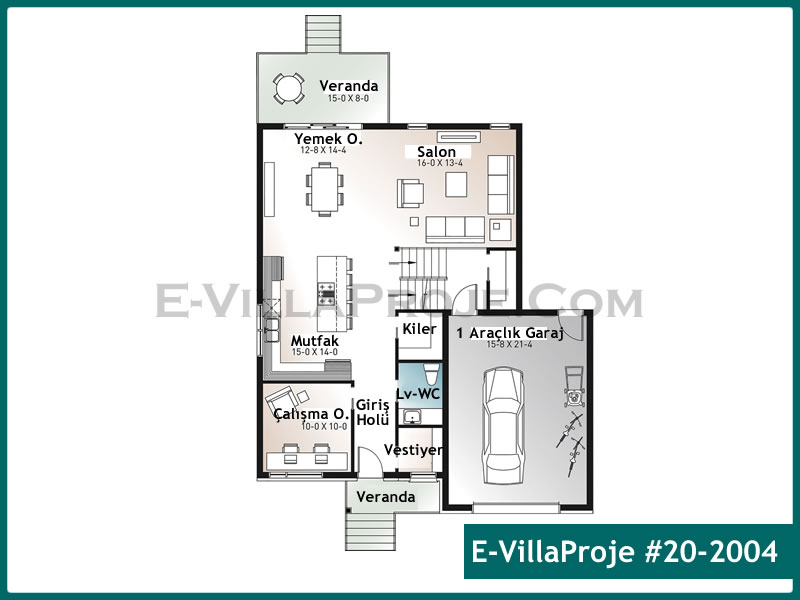 Ev Villa Proje #20 – 2004 Ev Villa Projesi Model Detayları