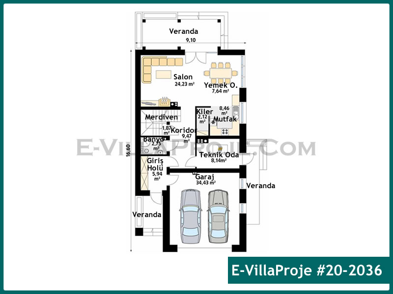 Ev Villa Proje #20 – 2036 Ev Villa Projesi Model Detayları