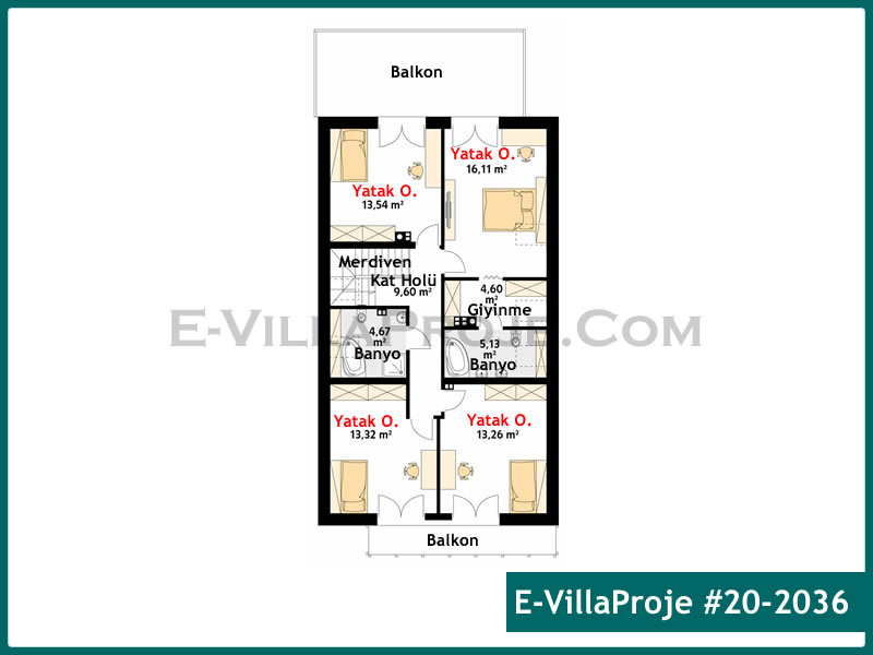 Ev Villa Proje #20 – 2036 Ev Villa Projesi Model Detayları