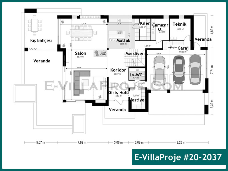 Ev Villa Proje #20 – 2037 Ev Villa Projesi Model Detayları