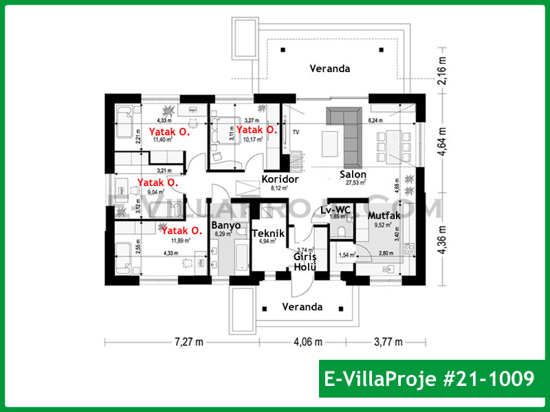 Ev Villa Proje #21 – 1009 Ev Villa Projesi Model Detayları