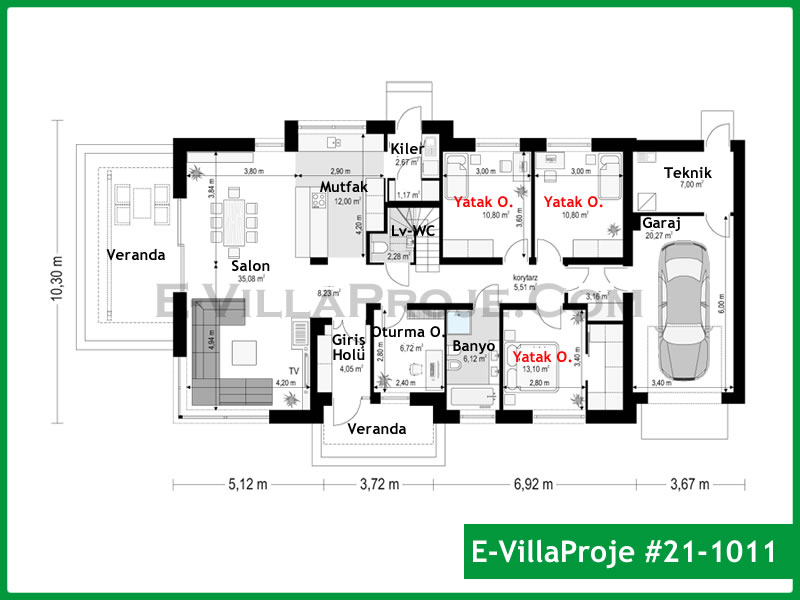 Ev Villa Proje #21 – 1011 Ev Villa Projesi Model Detayları