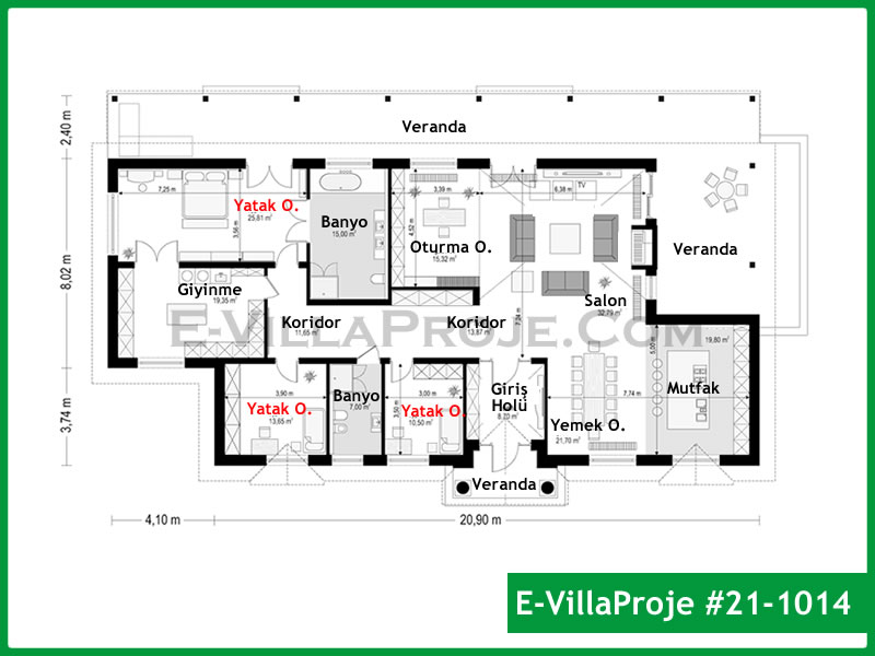 Ev Villa Proje #21 – 1014 Ev Villa Projesi Model Detayları