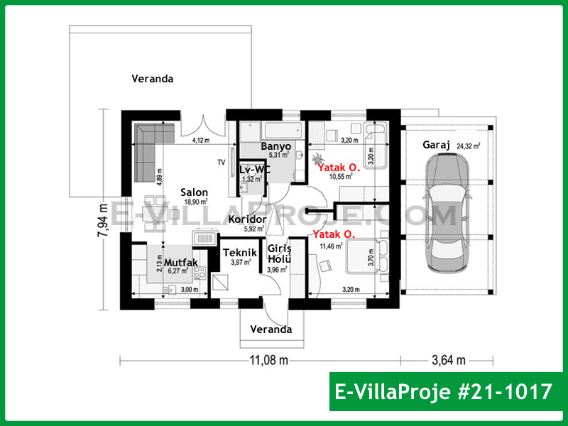 Ev Villa Proje #21 – 1017 Ev Villa Projesi Model Detayları