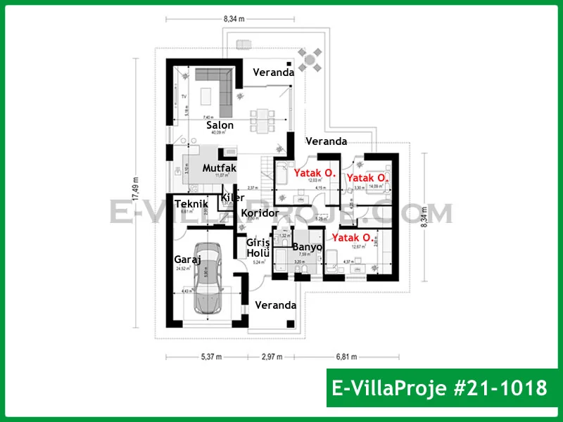 Ev Villa Proje #21 – 1018 Ev Villa Projesi Model Detayları