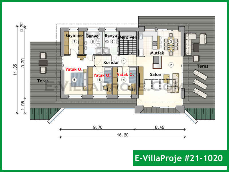 Ev Villa Proje #21 – 1020 Ev Villa Projesi Model Detayları