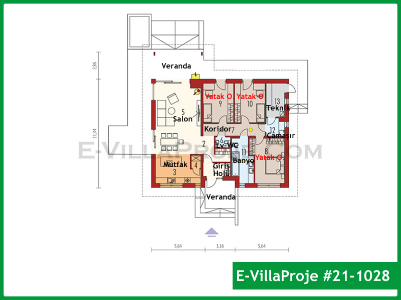 Ev Villa Proje #21 – 1028 Ev Villa Projesi Model Detayları