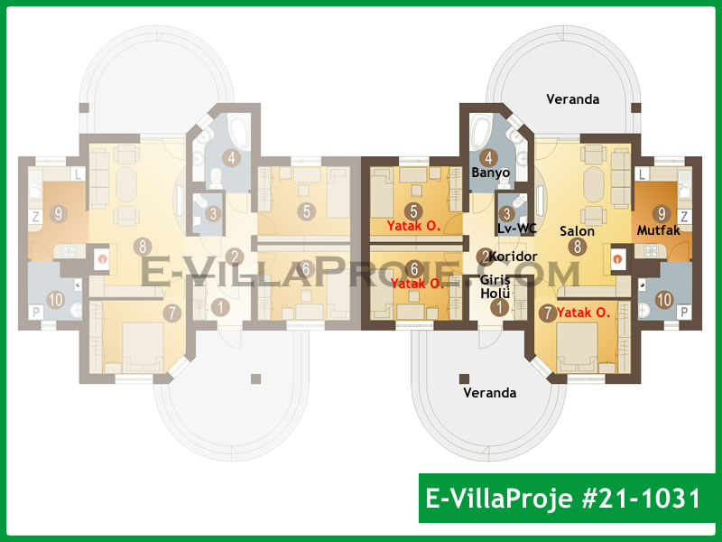 Ev Villa Proje #21 – 1031 Ev Villa Projesi Model Detayları