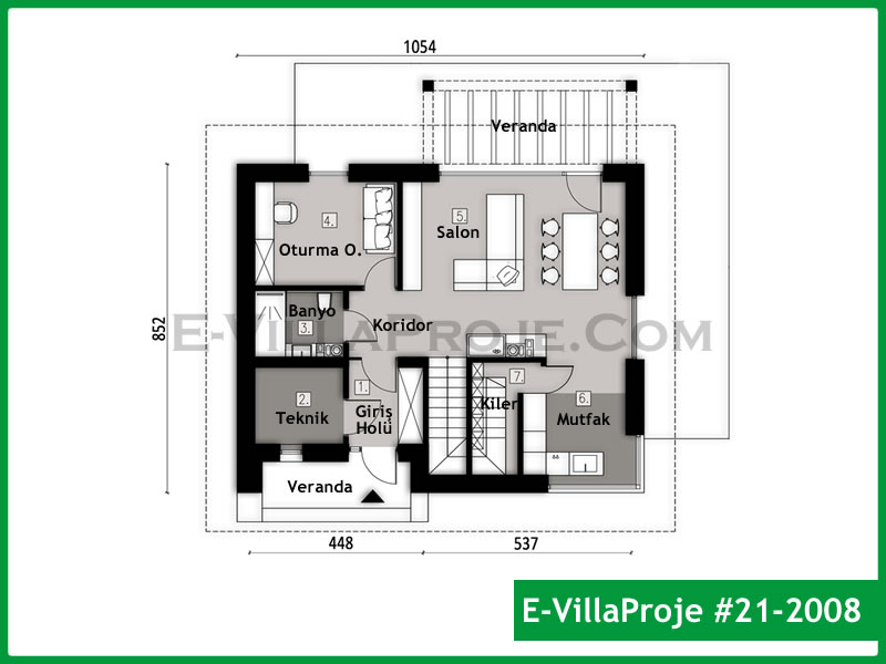 Ev Villa Proje #21 – 2008 Ev Villa Projesi Model Detayları