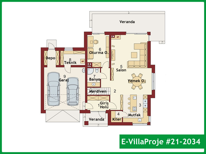 Ev Villa Proje #21 – 2034 Ev Villa Projesi Model Detayları