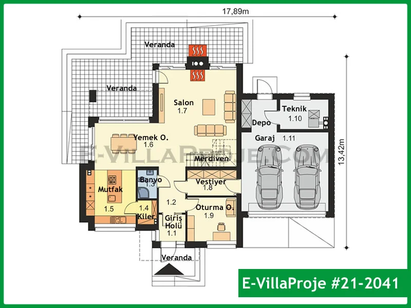 Ev Villa Proje #21 – 2041 Ev Villa Projesi Model Detayları