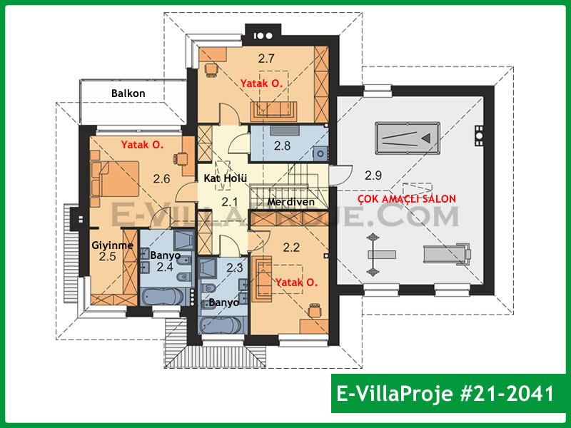 Ev Villa Proje #21 – 2041 Ev Villa Projesi Model Detayları