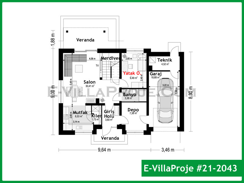 Ev Villa Proje #21 – 2043 Ev Villa Projesi Model Detayları