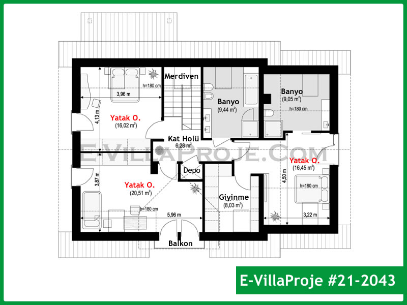 Ev Villa Proje #21 – 2043 Ev Villa Projesi Model Detayları