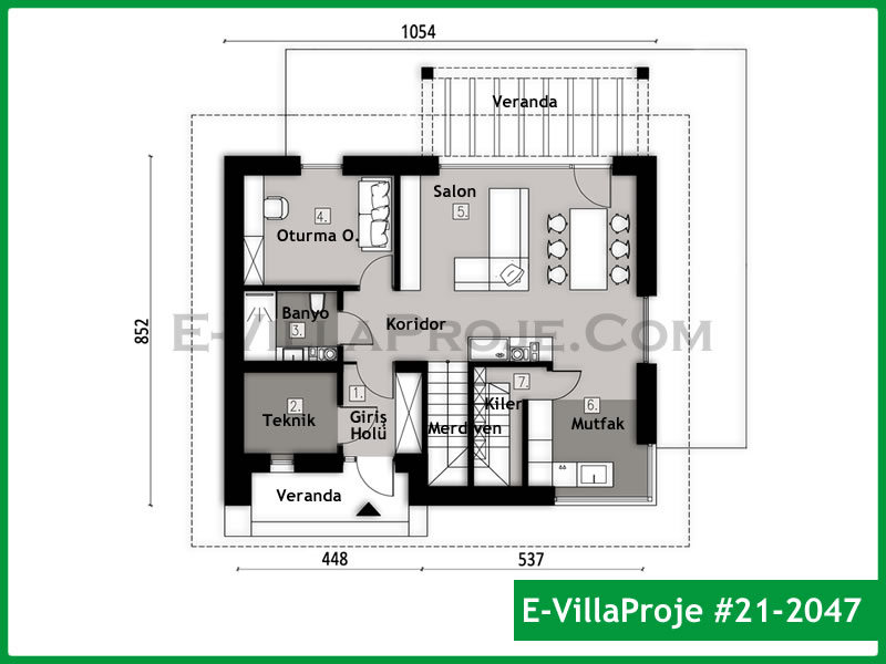 Ev Villa Proje #21 – 2047 Ev Villa Projesi Model Detayları