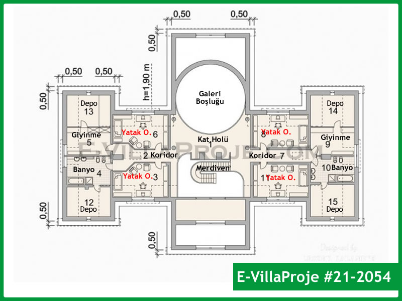 Ev Villa Proje #21 – 2054 Ev Villa Projesi Model Detayları