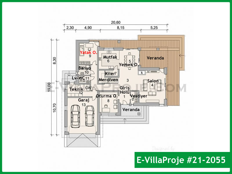 Ev Villa Proje #21 – 2055 Ev Villa Projesi Model Detayları