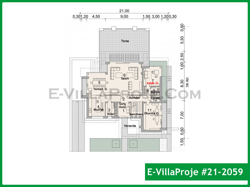 Ev Villa Proje #21 – 2059 Ev Villa Projesi Model Detayları