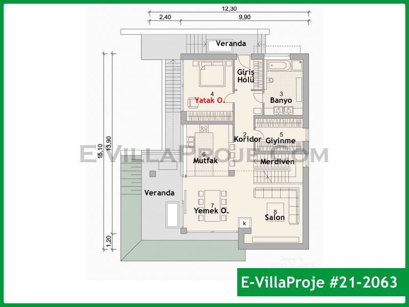 Ev Villa Proje #21 – 2063 Ev Villa Projesi Model Detayları