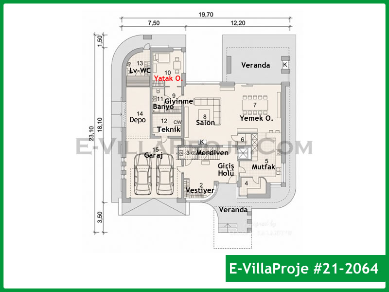 Ev Villa Proje #21 – 2064 Ev Villa Projesi Model Detayları