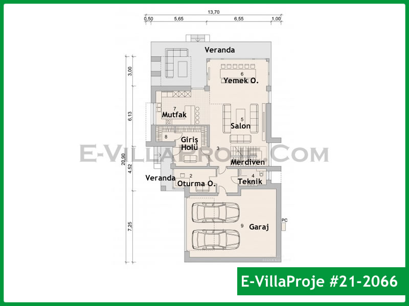 Ev Villa Proje #21 – 2066 Ev Villa Projesi Model Detayları