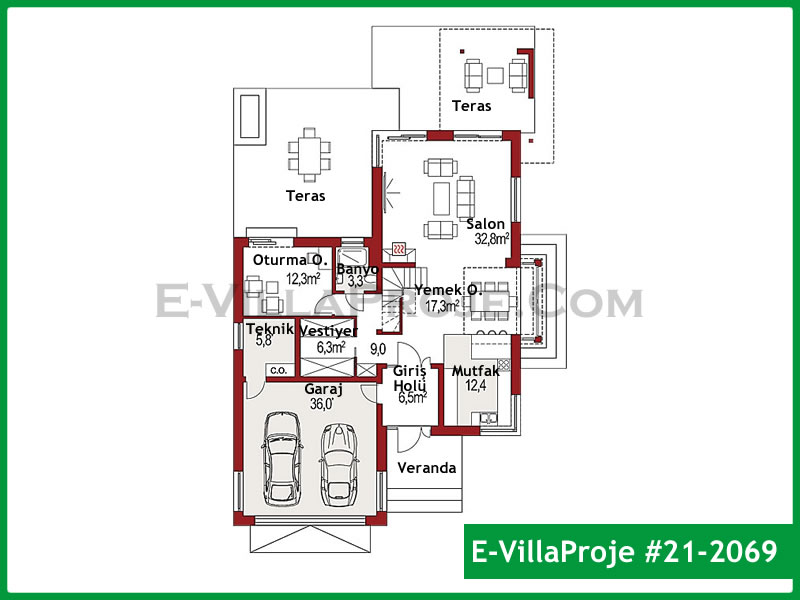 Ev Villa Proje #21 – 2069 Ev Villa Projesi Model Detayları