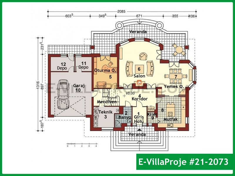 Ev Villa Proje #21 – 2073 Ev Villa Projesi Model Detayları