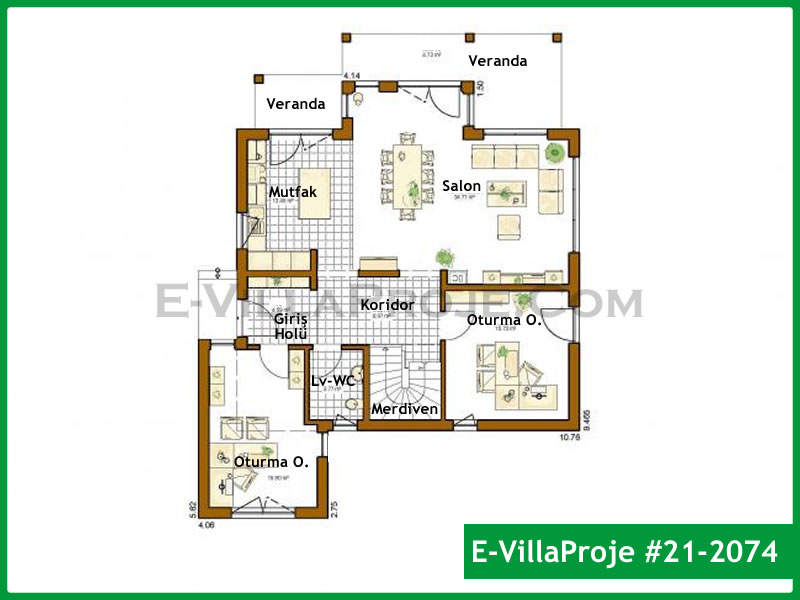 Ev Villa Proje #21 – 2074 Ev Villa Projesi Model Detayları
