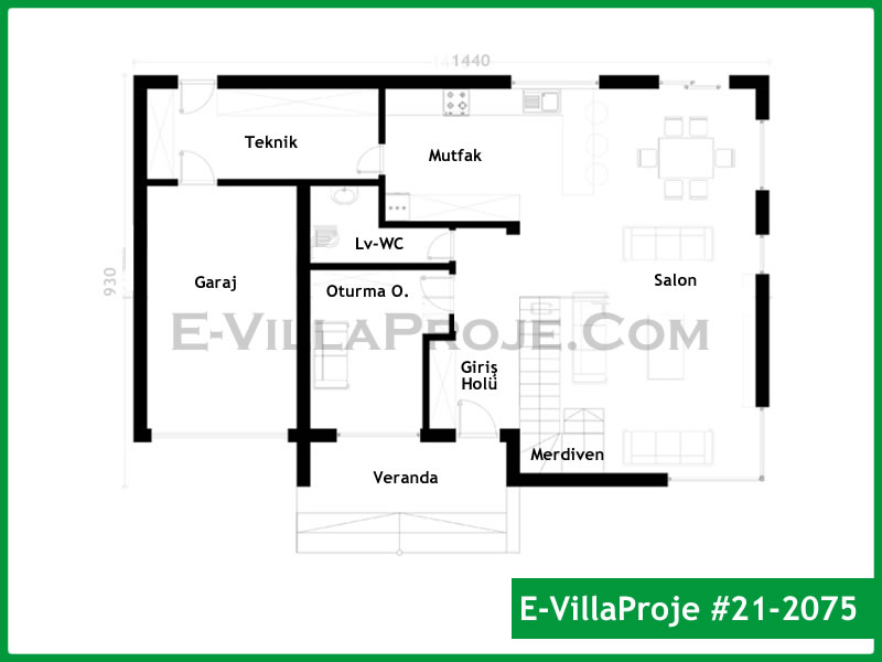 Ev Villa Proje #21 – 2075 Ev Villa Projesi Model Detayları