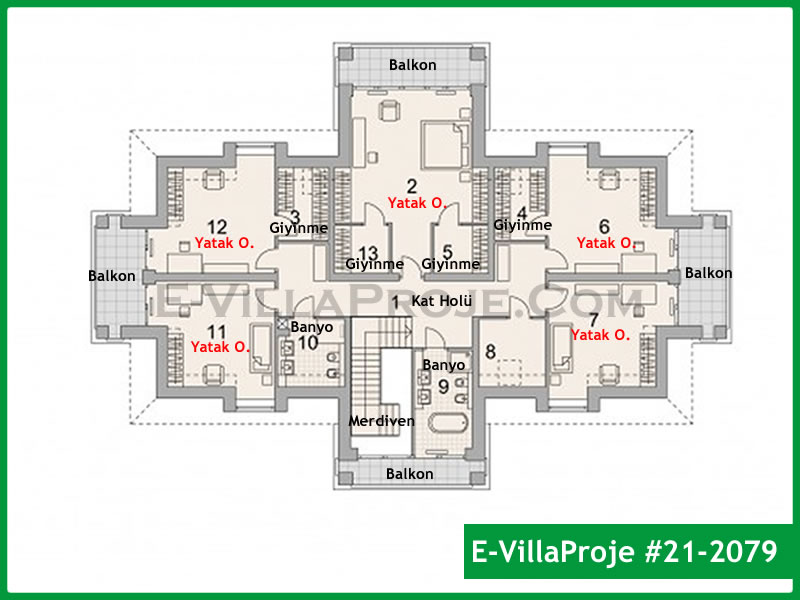 Ev Villa Proje #21 – 2079 Ev Villa Projesi Model Detayları