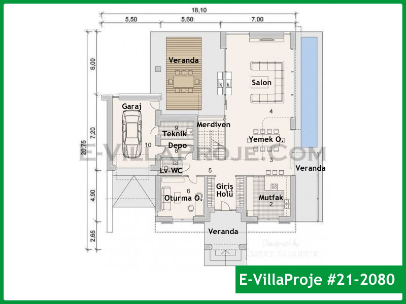 Ev Villa Proje #21 – 2080 Ev Villa Projesi Model Detayları