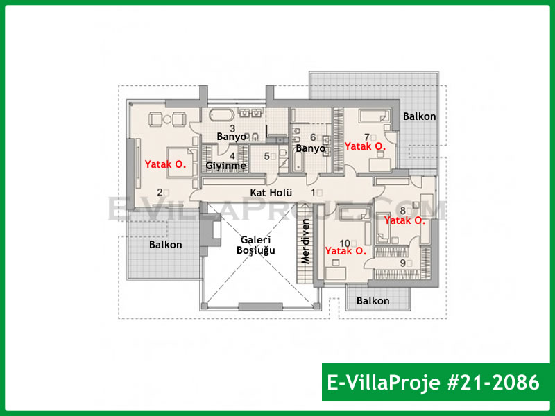 Ev Villa Proje #21 – 2086 Ev Villa Projesi Model Detayları