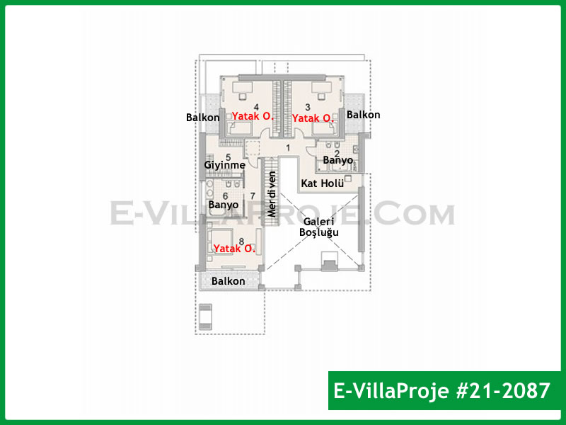 Ev Villa Proje #21 – 2087 Ev Villa Projesi Model Detayları