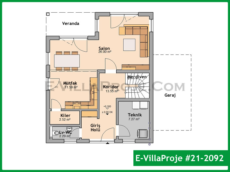 Ev Villa Proje #21 – 2092 Ev Villa Projesi Model Detayları