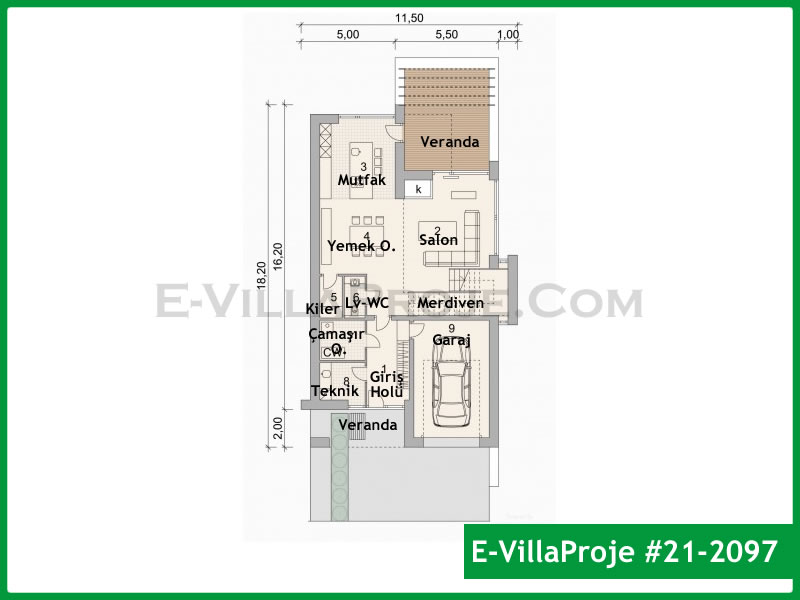 Ev Villa Proje #21 – 2097 Ev Villa Projesi Model Detayları