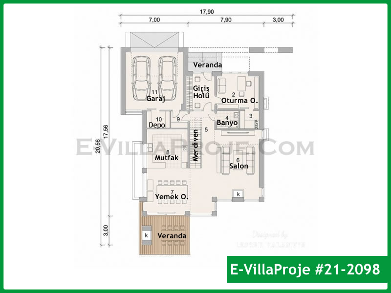 Ev Villa Proje #21 – 2098 Ev Villa Projesi Model Detayları