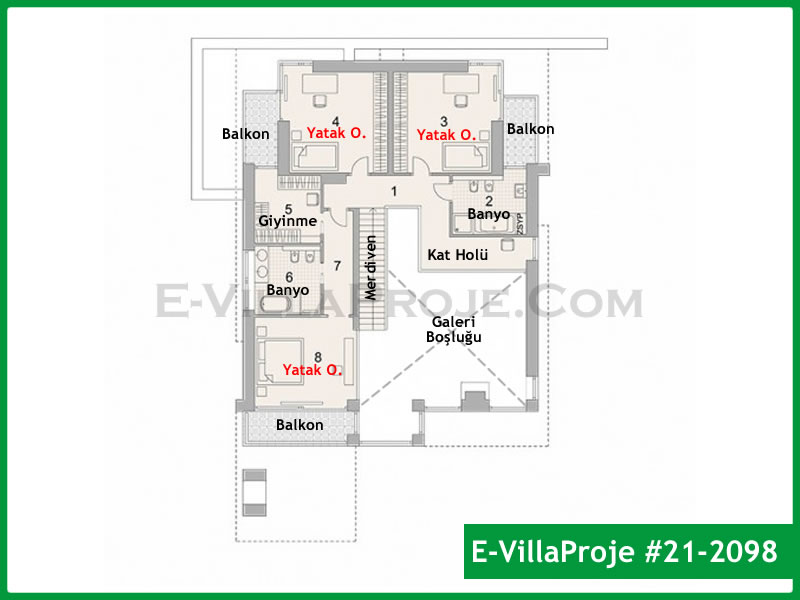 Ev Villa Proje #21 – 2098 Ev Villa Projesi Model Detayları