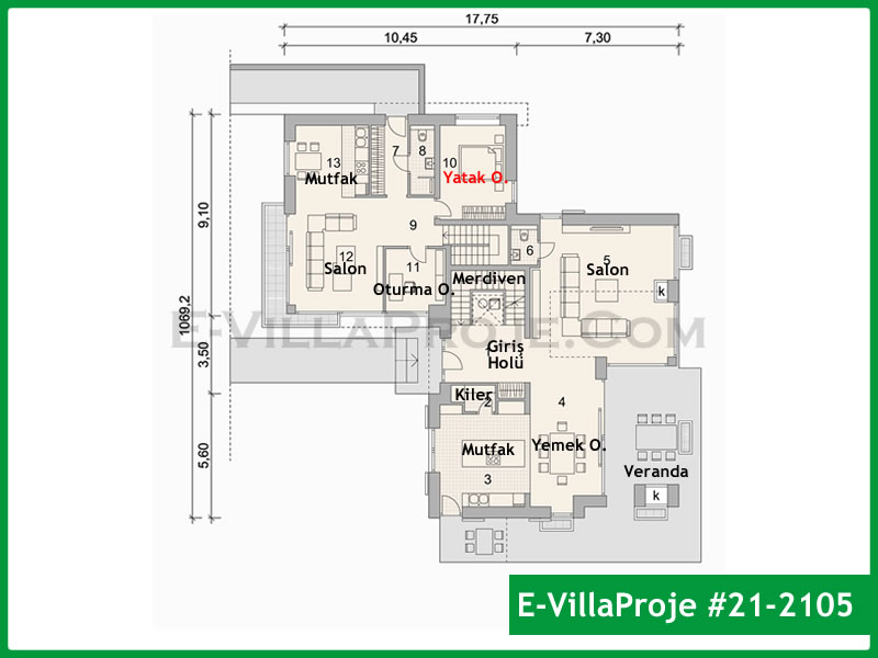 Ev Villa Proje #21 – 2105 Ev Villa Projesi Model Detayları