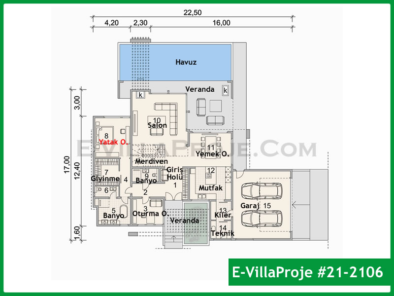 Ev Villa Proje #21 – 2106 Ev Villa Projesi Model Detayları